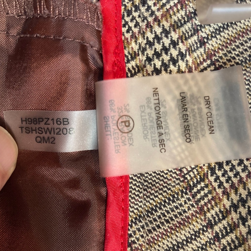 Tommy Hilfiger Women 4 Brown Glen Plaid Slim Leg Trousers H98PZ16B Business - Picture 12 of 12